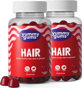 Yummygums • 2x Hair gummies • Suikervrij • Biotine haar vitamines • 2x 60 gummies