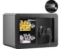 VEVOR Safe Safe 0.5 cu. ft. Meubelkluis met Wachtwoord en Sleutel Digitale Kluis voor Thuis Verwijderbare Legplank Interne Kluis
