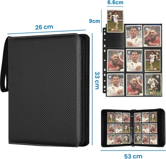 Classeur 720 Pochettes Cartes à Collectionner - Album 40 Pages Pour Trading Cards, Pokémon, Sports