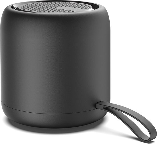 Draagbare Bluetooth speaker zwart, waterdicht IPX4, draadloos TWS, mini subwoofer, handsfree bellen, 24u batterij