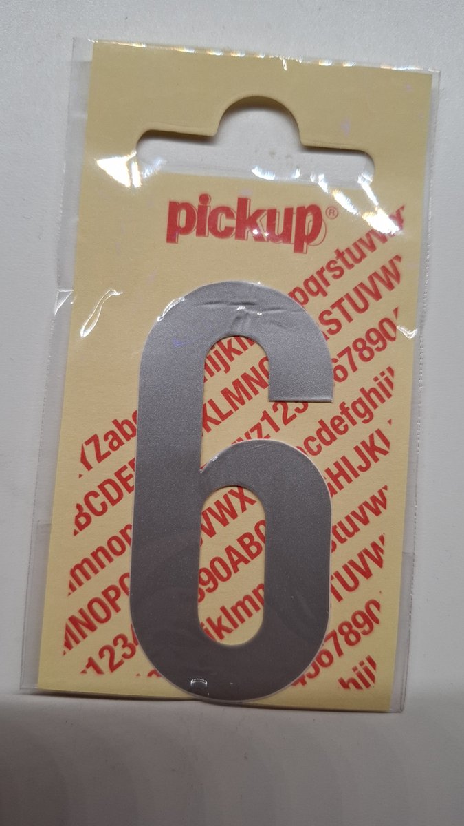 2 x Pickup plakcijfer Nobel 60 mm - zilver 6