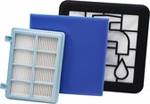 Filter set geschikt voor Philips PowerPro Compact and Power Pro Active en City filterset FC8010/02 FC8010/01 HEPA allergie - Stofzuiger onderdelen
