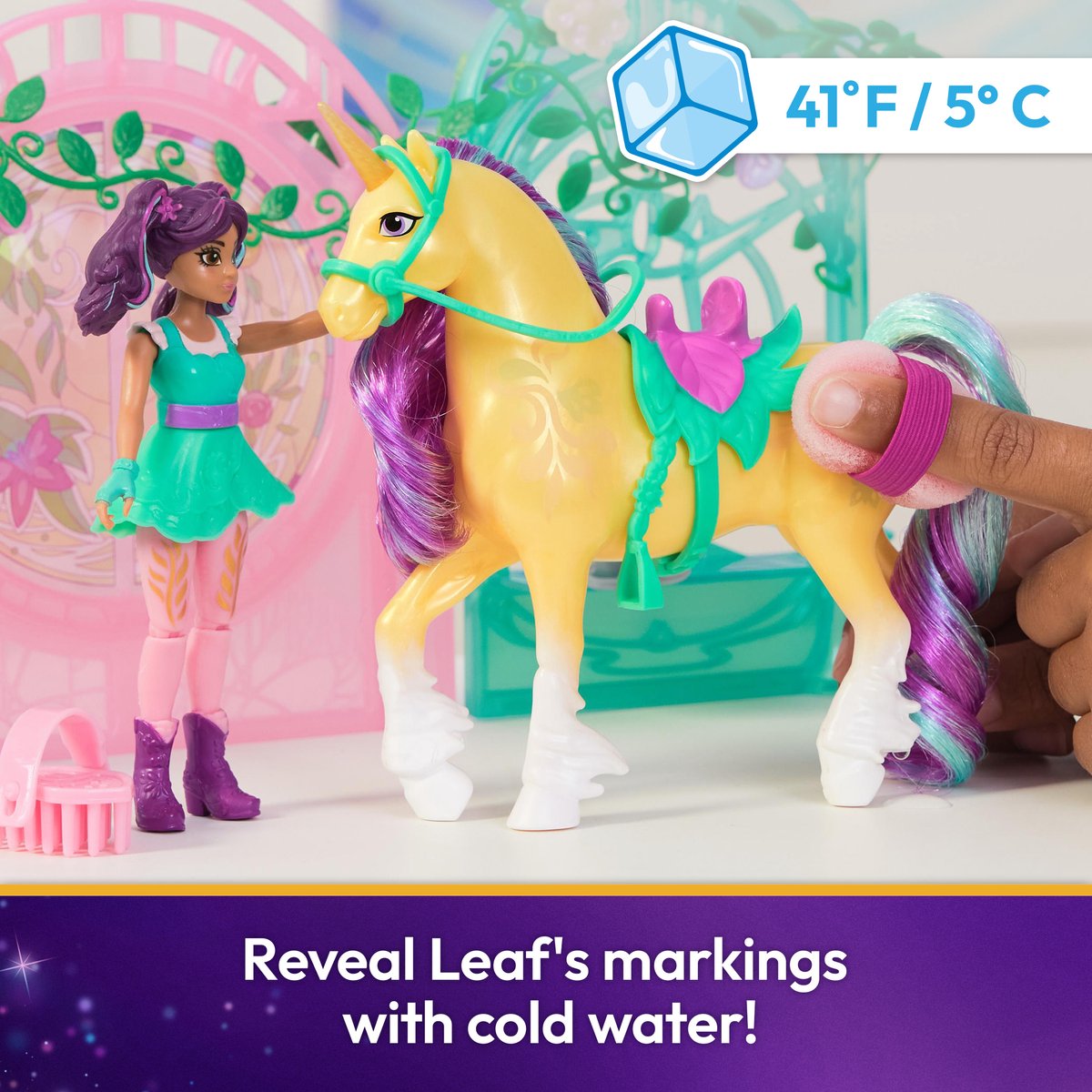 Unicorn Academy Ava & Leaf Stall - Magische speelset — afbeelding 5