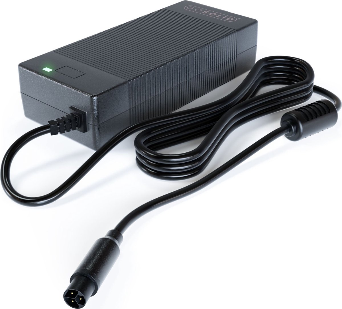 GO SOLID! ® Oplader geschikt voor Watt elektrische fiets 42V / 2A (3 polig)