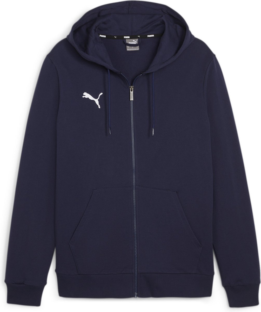 Puma Teamgoal Hooded Sweat Full Zip Heren - Marine | Maat: L
