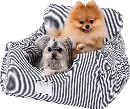 PawzRoad Hondenautostoel - Met opbergvakken - Hondenautostoel - Hondenmand voor de auto - Autostoel