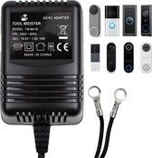 Tool Meister BA18 - Adapter voor Smart Deurbel - Universele Beltransformator - Beltrafo - Transformator - Op Maat voor Google Nest, Eufy, Ring, Zedar, TP-Link, Arlo, Ezviz, Blink, Netatmo, Hombli - 5 Meter Kabel - AC/AC -18V - 1A - 18VA (18W)