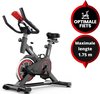 Zwarte spinbike met rode details en Viper Sports logo.