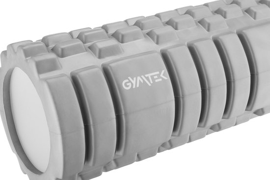 Gymtek® Rouleau mousse, Rouleau de massage, Rouleau fitness, Rouleau mousse - Massage du dos, Massage complet - Yoga, Pilates, Rouleau d'entraînement - 33x14cm