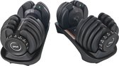 Bol.com PH Fitness Verstelbare Dumbbells Set 24KG Zwart - 2 STUKS - Smart Dumbbell - Adjustable Dumbells van 25kg tot 24 kg - Co... aanbieding