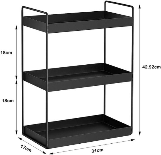 Monster Racking T-Rax Zware Opslagrekken, Zwart, 75cm B, 30cm D, Set
