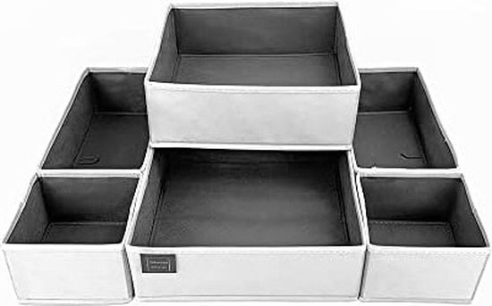 Organizer Set van 6 lades en verdeler witte kleding lade en garderobe opslag kwekerij baby tekenen