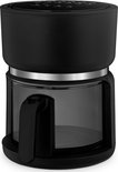 4SWISS Heteluchtfriteuse ABB-G24 Pure Glass, Vermogen 1200 W, met aanraakscherm, energiebesparend en gemakkelijk schoon te maken, ruime lade van 3 liter, Zwart