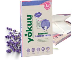YOKUU Probiotische Wasstrips - 128 Wasbeurten - Lavendel Geur - Reis Wasmiddel - Ultra Geconcentreerd en Voorgedoseerd - Ecologisch Wasproduct