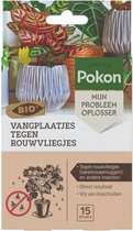 Pokon Bio Vangplaatjes tegen Potgrondvliegjes - 15 stuks - 1 vangplaatje per plant - Vrij van pesticiden - Rouwvliegjes bestrijden - Vliegenvanger