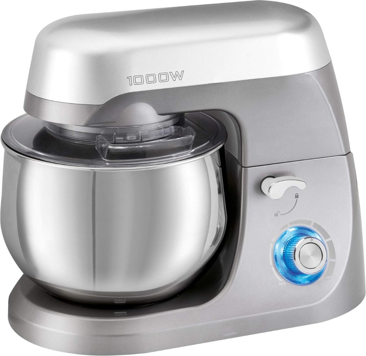 White-Label® Keukenrobot - Keukenmixer - Deegmachine Zwaar Deeg - Zilver