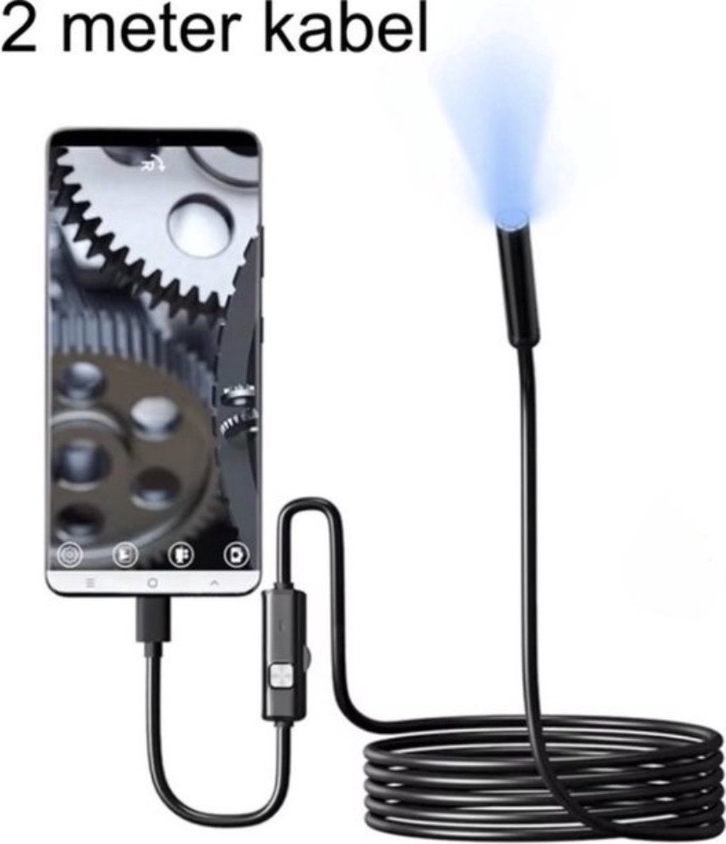 Medj - Endoscoop Camera - Inspectiecamera - Telefoon - Lengte 2 Meter