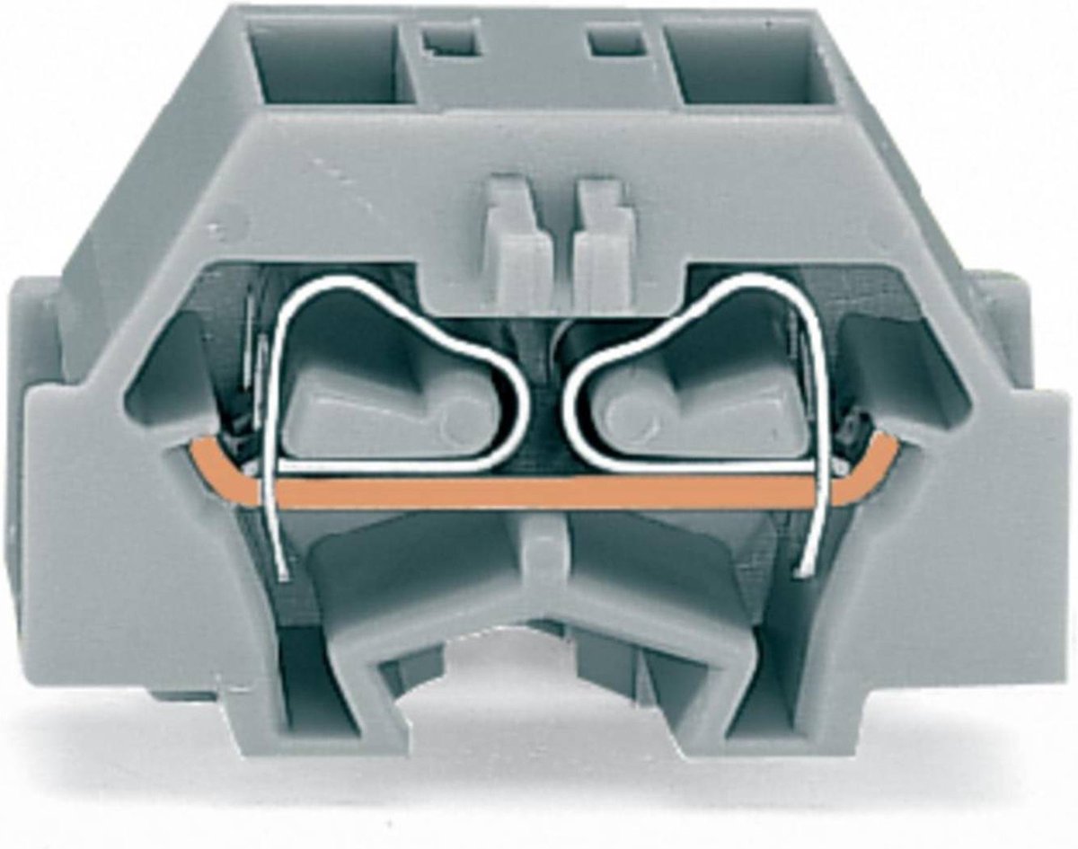WAGO 260-341 Aderklem 8 mm Spanveer Toewijzing: L Grijs 300 stuk(s)