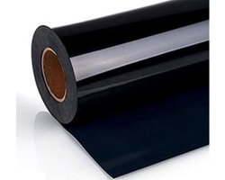 Zwarte Flexfolie - Iron On - 50cm breed - 25 Meter Lang