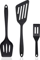 Spatels - 3 stuks - Spatel Silicone - BPA vrij - anti-aanbaklaag Siliconen Kookgerei Set, Sleufspatel,hittebestendige spatel, visspatel, spatel keukengerei, voor gecoate potten - non-stick