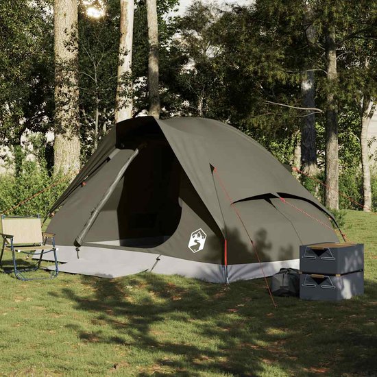 vidaXL - Koepeltent - 4-persoons - waterdicht - bruin