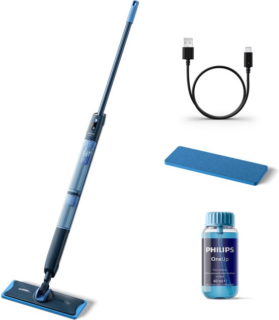 Philips OneUp Elektrische Dweil 5000 series XV5113/01 - Dweilsysteem - Vloerreiniger - Vuil water opzuigen - 2 standen - 70min dweilen - Geen emmer nodig