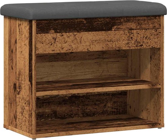 Schoenenbank 62x32x50 cm bewerkt hout oud houtkleurig kopen? | .nl