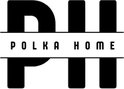 Logo noir 'PH POLKA HOME' sur fond blanc.