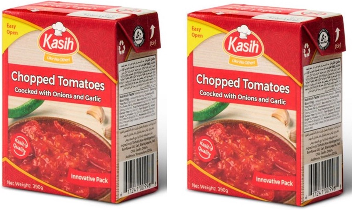 Kasih Multipak Gehakte Tomaten 2 x 390 Gram