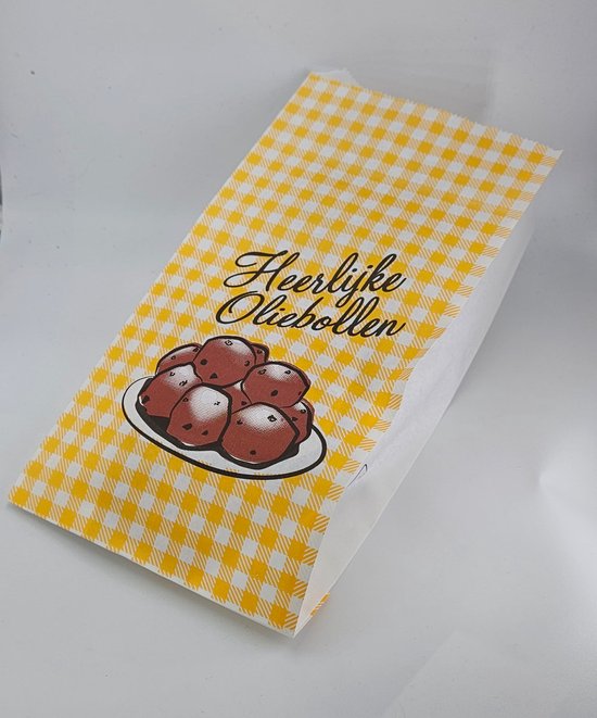 Sacs Oliebollen - 50 pièces - sac pour oliebollen - sacs oliebollen 2 livres - oliebollen - chaussons aux pommes - noël - papier ersatz - ancien et nieuw - respectueux de l'environnement - emballage - beignet aux pommes