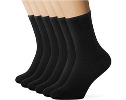 Zwarte Sokken Heren & Dames Maat 47/50 - 6 Paar - Geschikt voor Casual, Business, Sport en Vrije Tijd