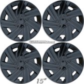 GoodGo Wieldoppen CYRKON-GB 15 inch GLANZEND ZWART. Set a 4 stuks in doos (CONTROLEER UW BANDENMAAT en lees a.u.b. de onderstaande, uitgebreide tekst!)