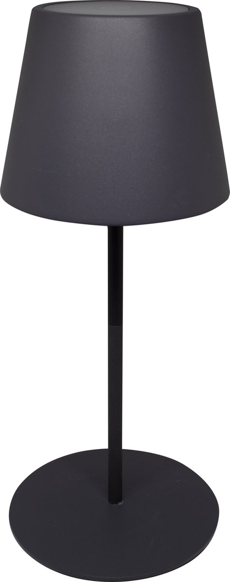 Eurotrail Sirius Oplaadbare Tafellamp – Metalen Lamp met Tiptoets Dimmer, Warm & Wit Licht