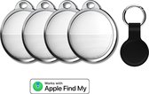 Smart Tag 4 stuks + sleutelhanger Airtag - Koffer Tracker - Bluetooth tracker - keyfinder - gps tracker