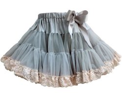 Angel's Face - Chiffon Petticoat - Rok - Mist Lace - Lichtgrijs - Teen (13y en >) 158 en Dames 40-42