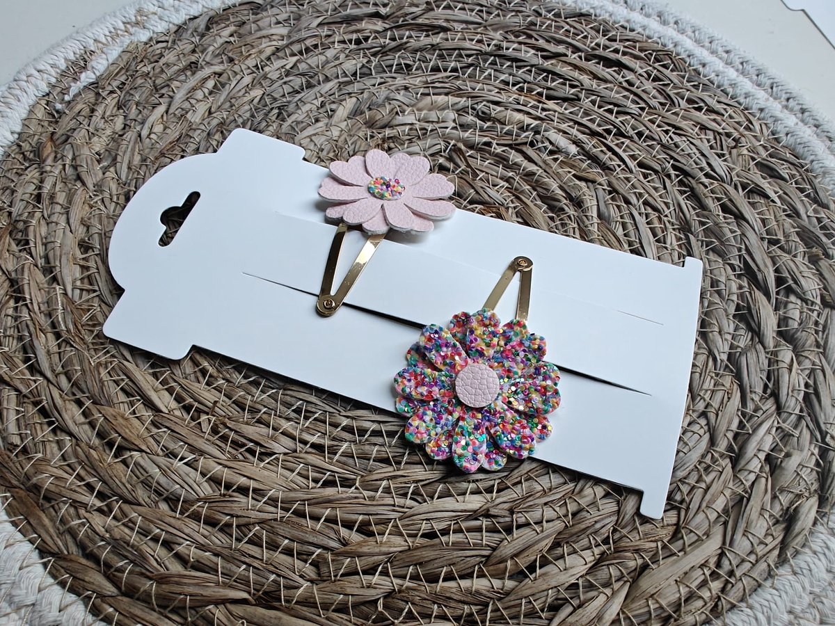 Klikklak haarspeldjes Roze Glitter Klikklak 5cm - kinderknipjes - Babyhaarclipjes - Kinderhaaraccessoires - Haarspeldjes kinderen - Haaraccessoires meisjes - Haarspeldjes baby - Kinder haarspeldjes - Kinder haarclips - Haarspeldjes meisje