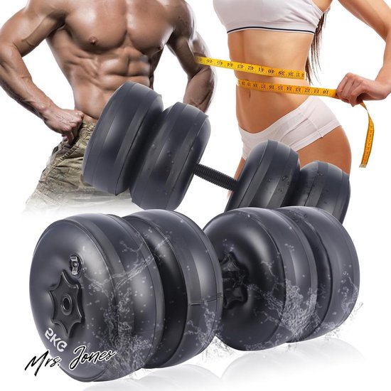 DEIRIS Water Dumbbells Set of 10~35 kg, Adjustable Home