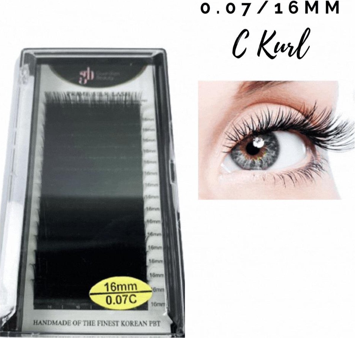 Guardian Beauty Wimpers Extensions - Prime Silk Lashes - 16mm - 0.07 C Krul