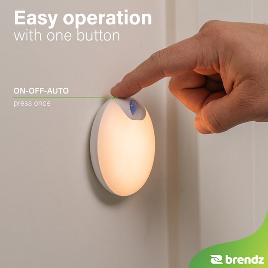 Brendz LED ronde Nachtlampje Bewegingssensor, USB-C Oplaadbaar, Magnetisch, 2 stuks, Warm Wit 3000K, Dimbaar, Kastverlichting Draadloos, Keukenverlichting, Trapverlichting van Merkloos — afbeelding 4