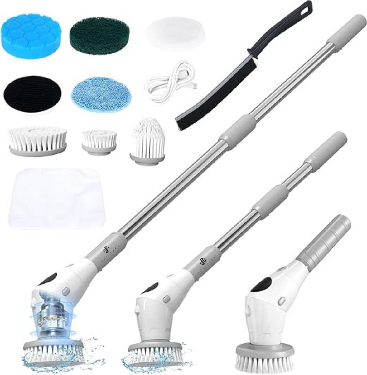 Goedkoopste Equivera Elektrische Spinschrobber- Spinning Schrobber - Elektrische Spin Schrobber - Draaiende Schrobber - Elektrische Schrobber - Schrobmachine - Poetsmachine - Schrobber - Elektrische Schrobborstel - Scrubber - Boenmachine - Spinscrubber - Elektri