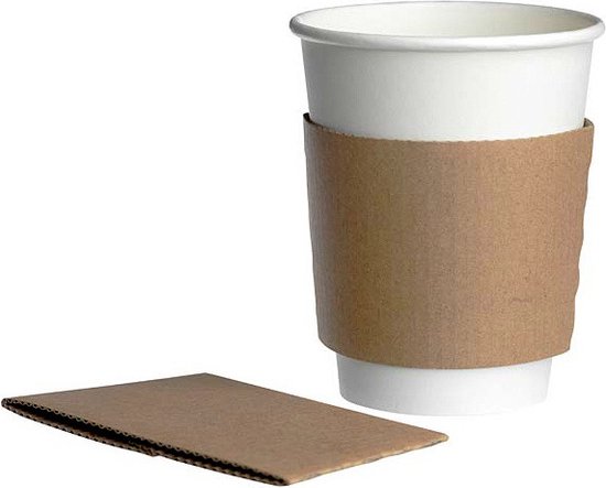 Kartonnen Sleeve voor ø80mm koffiebekers - 1.000 st/ds.