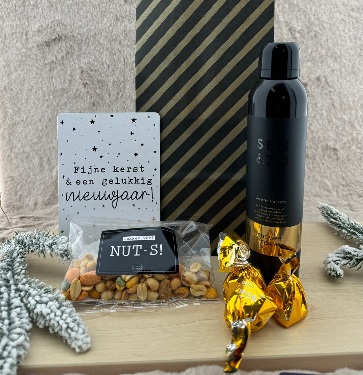 Goedkoopste Heren •Cadeaupakket Sen&Zo Fijne Feestdagen• - Leuk om cadeau te geven - Perfect Gifts