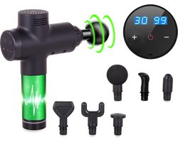 Massage gun met 6 opzetstukken - 30 snelheden - Oplaadbaar