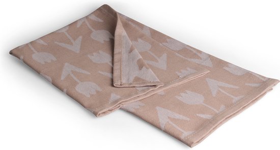 Torchons de Luxe - 6 pièces - motif tulp - sable - 60x65cm