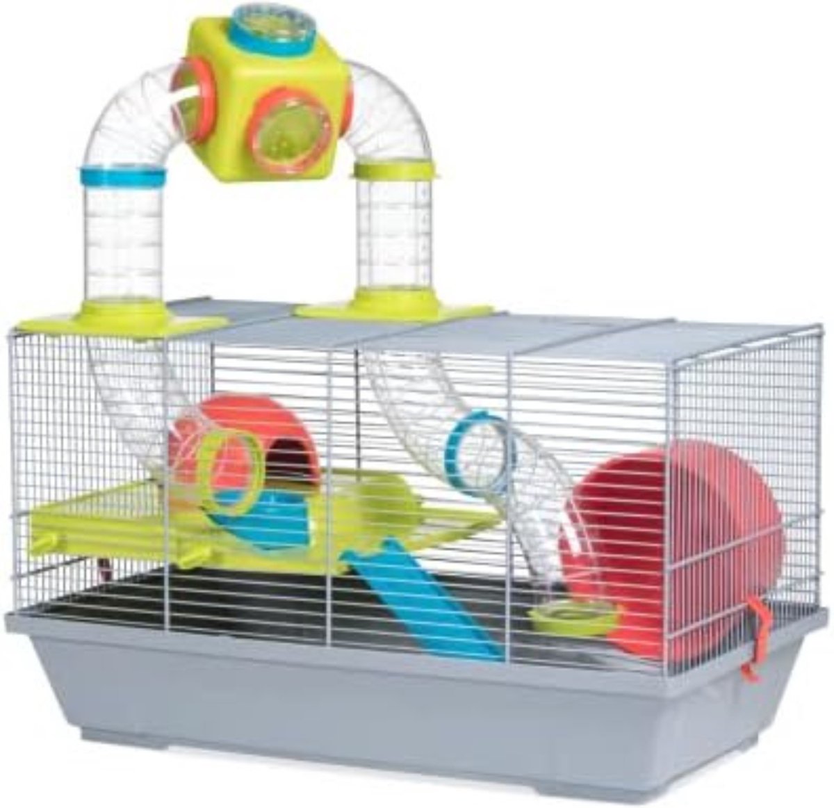 Lexium Hamsterkooi met Hamsterspeelgoed – Rattenkooi – Hamster Kooi – Hamster Huisje – Knaagdierhok – Knaagdierenkooi