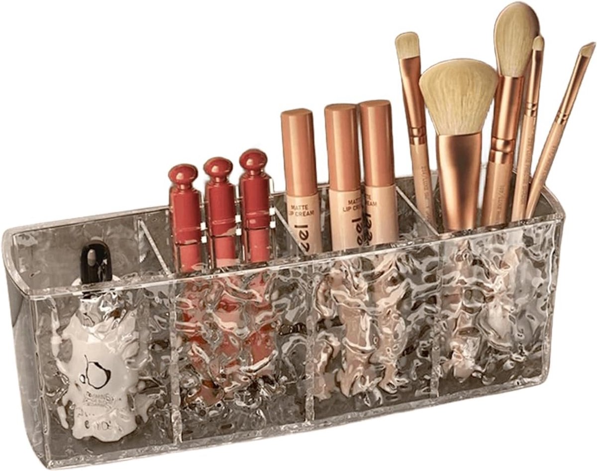 Goodivery ® Transparante Make-up Organizer met Meerdere Vakken voor Cosmetica en Pennen