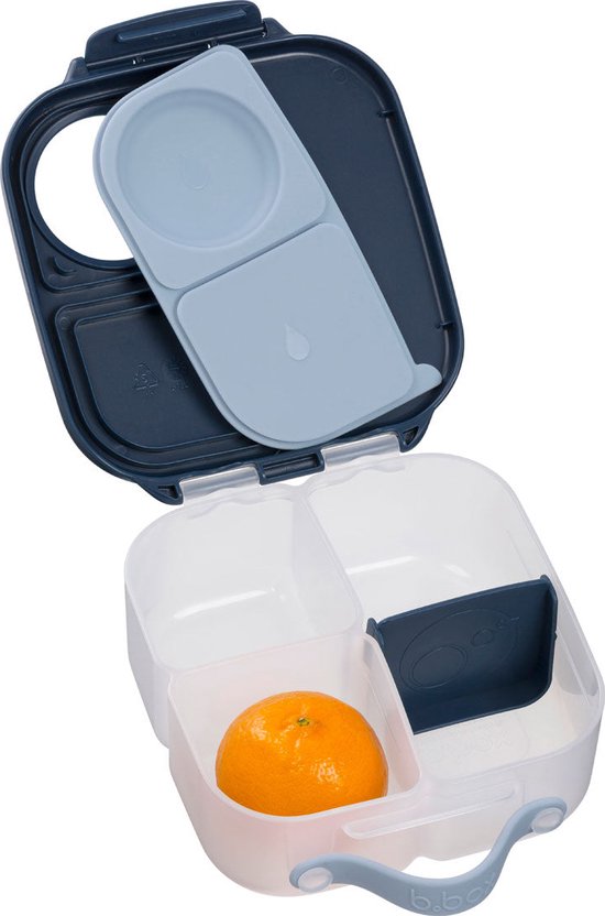 b.box Mini boîte à lunch | Boîte Bento à 3 compartiments (dont 2 étanches) | Idéal pour les tout-petits, déjeuners et Snacks pour les Enfants | Pour un fruit Heel | Sans BPA