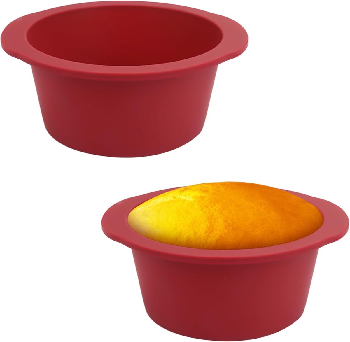 Goodivery ® Set van 2 Kleine Ronde Siliconen Bakvormen voor Perfecte Taarten
