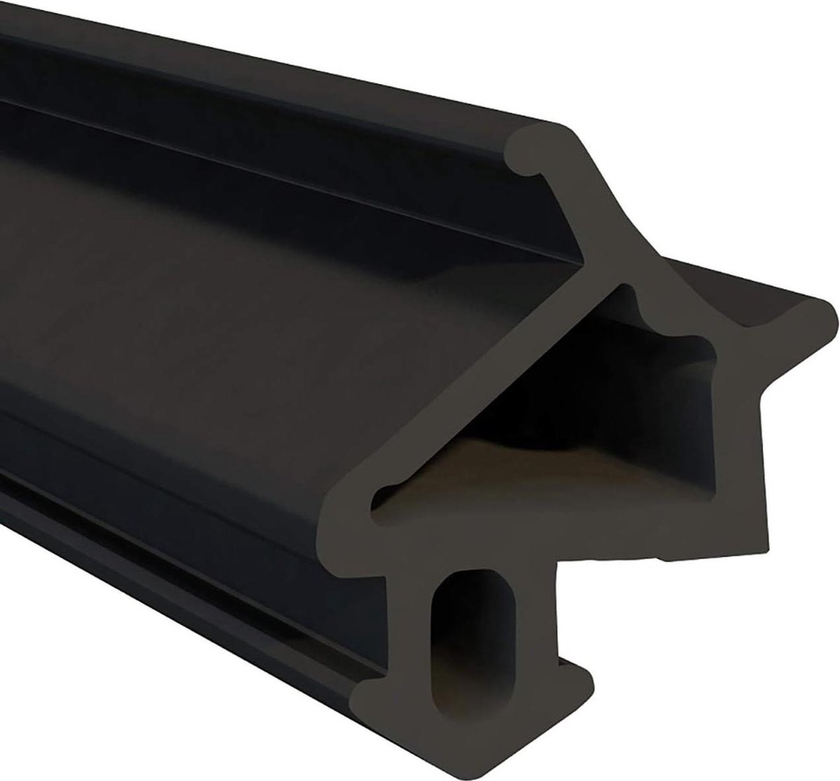 DQ-PP S-1125 Panorama raamafdichting, zwarter rubberen afdichtingstape, kunststof afdichtingen, aluminium profielafdichting, voor pvc ramen en deuren, 5 m