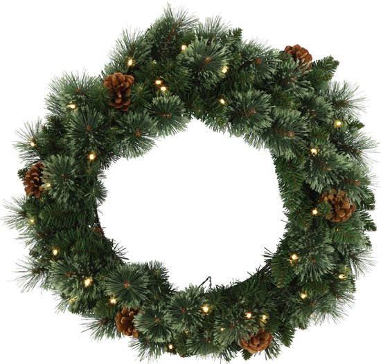 Couronne LED ro Pinus vert-L60B60H15CM
